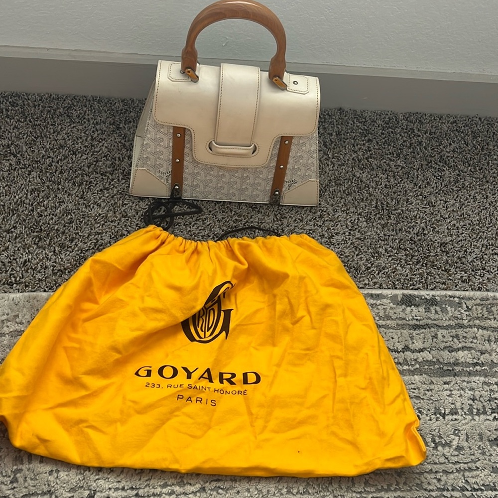 Goyard White Goyardine Saigon PM